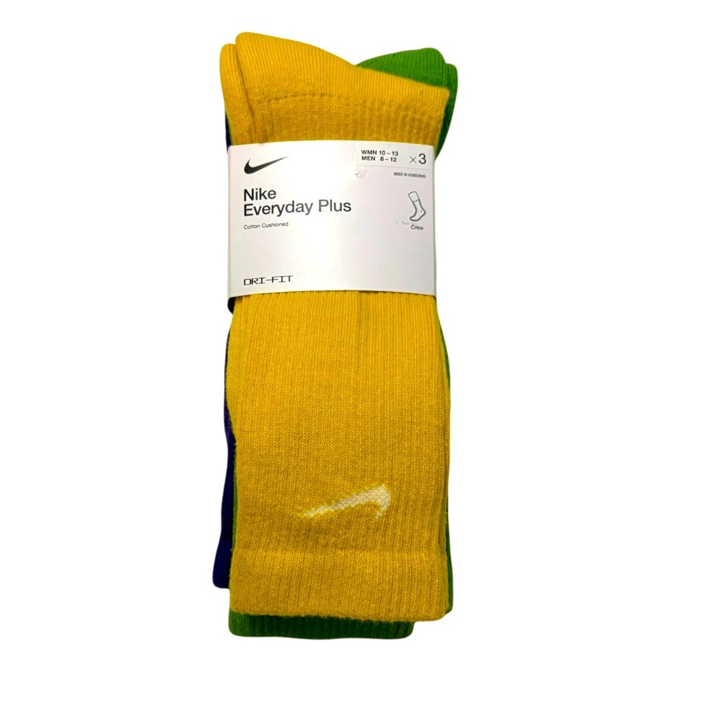 Nike dri-fit Everyday Plus cotton cushioned Crew Socks multicolor 3 pair pack